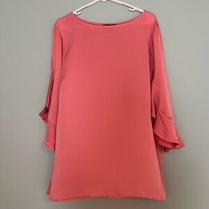 Flutter sleeve Crepe de Chine blouse. New